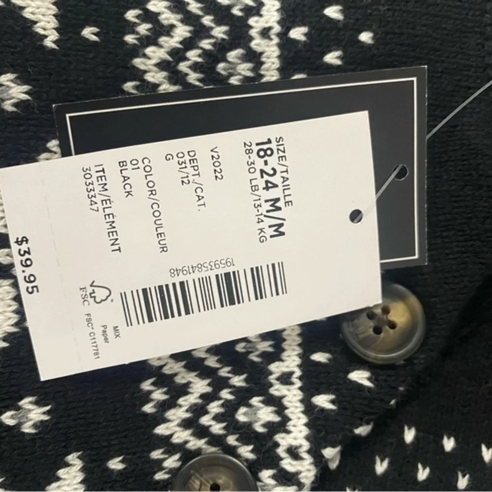 NWT! Gymboree Boys Snowflake Fairisle Sweater‎ - Perfect Present - Black